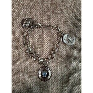 Vintage Spencer Sterling Silver Charm Bracelet Sweet 16 Going Steady 14.77g 7.25